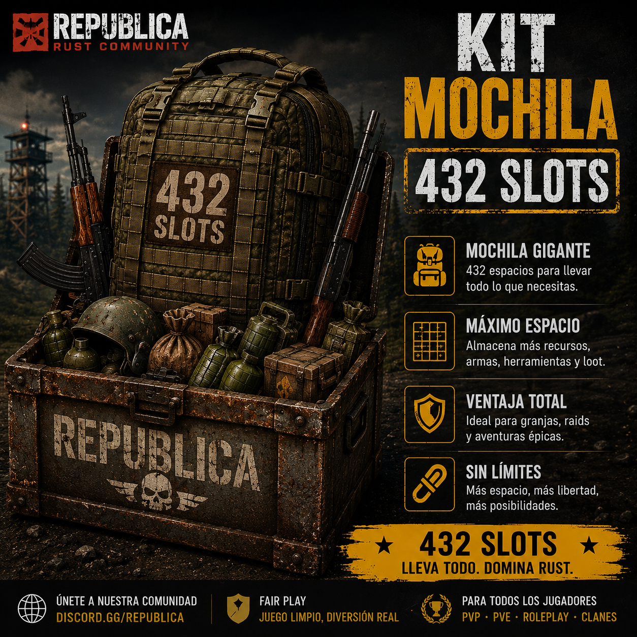 MOCHILA 432 SLOTS