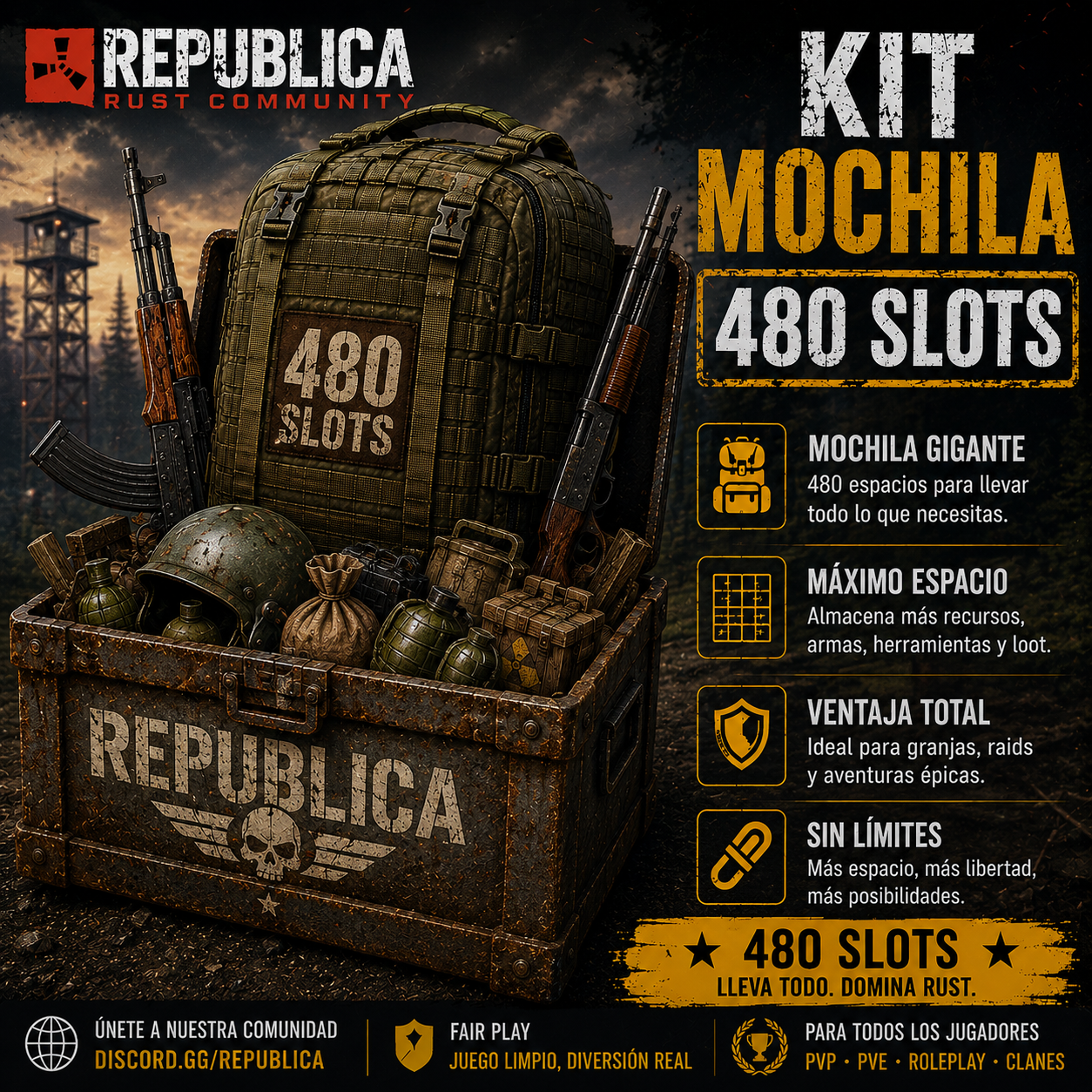 MOCHILA 480 SLOTS
