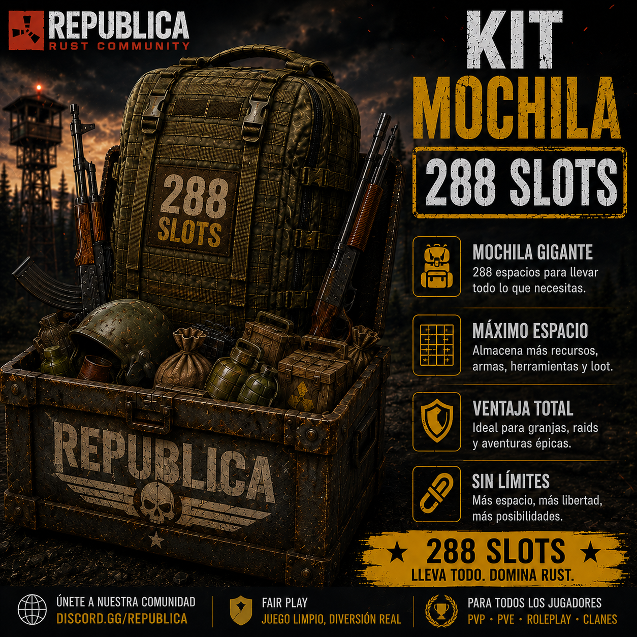 MOCHILA 288 SLOTS