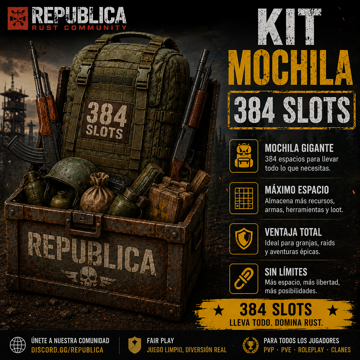 MOCHILA 384 SLOTS