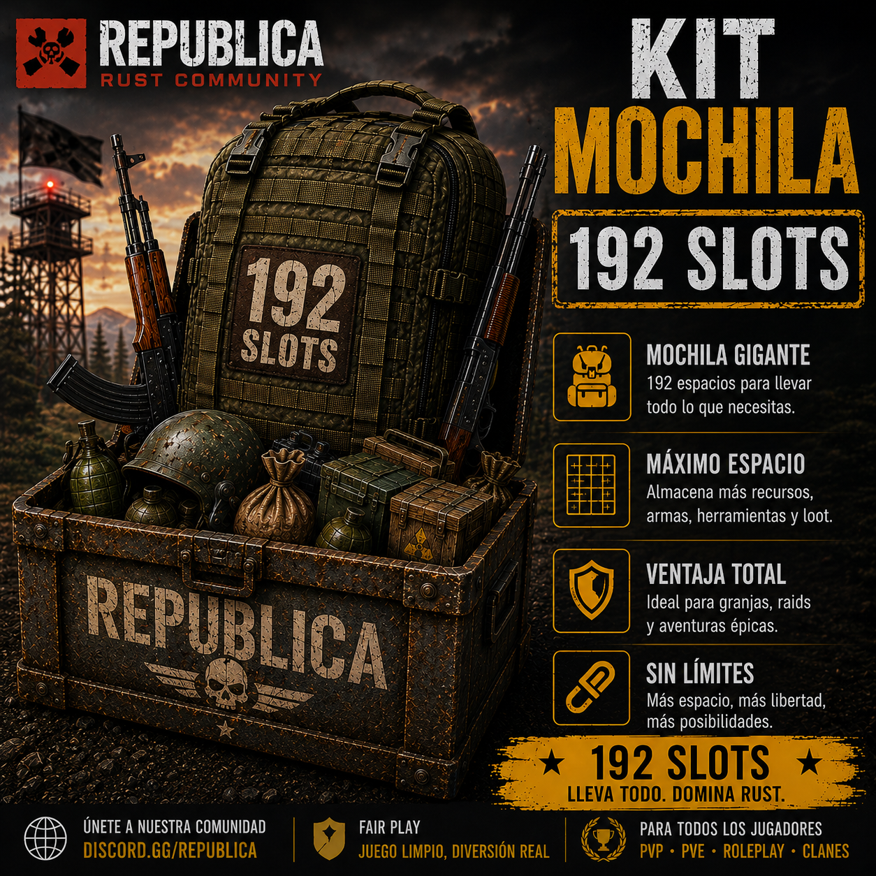 MOCHILA 196 SLOTS