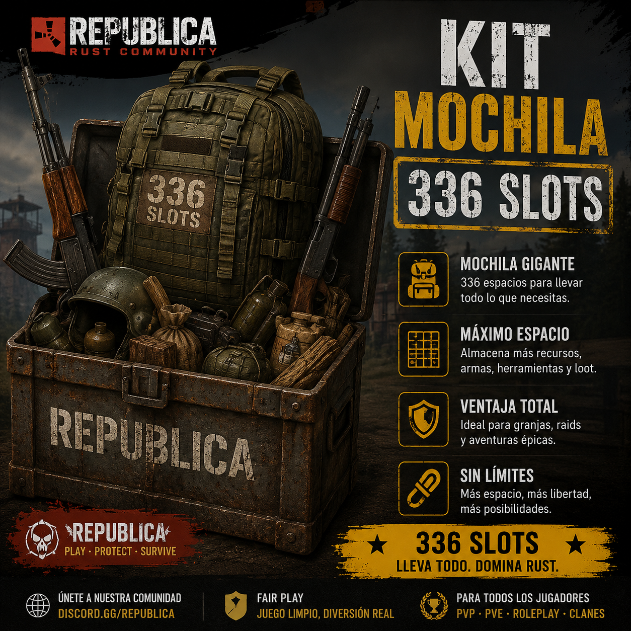 MOCHILA 336 SLOTS