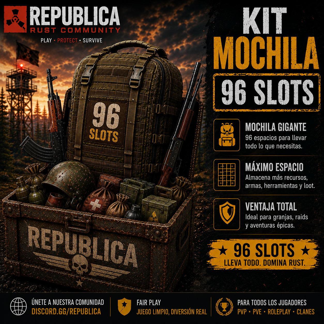 MOCHILA 96 SLOTS